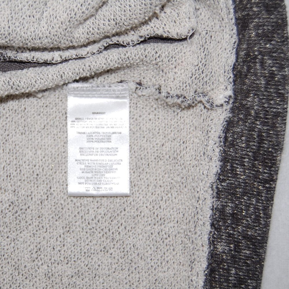 Lucky Brand Girls Size 5, Gray Soft Cotton Jacket with Fringe Sleeves - Picture 11 of 12